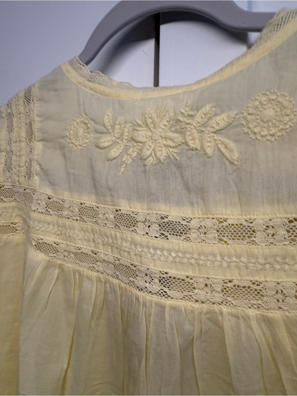 Velvet by Graham & Spencer Embroidered Byrdie Blouse in Butter Yellow - Picture 4 of 12
